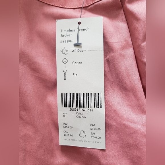 Sweaty Betty cropped version of a trench coat new with tags 12 - Picture 13 of 13